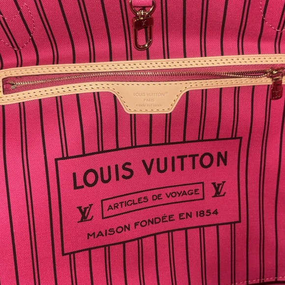 Louis Vuitton MM Neverfull bando inside out Pink Tote Bag - Picture 2 of 7